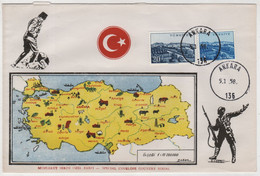 TURKEY,TURKEI,TURQUIE ,ANKARA,1958 FDC - Lettres & Documents