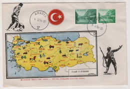 TURKEY,TURKEI,TURQUIE ,AMASYA,1958 FDC - Briefe U. Dokumente