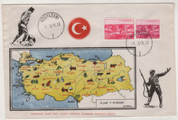 TURKEY,TURKEI,TURQUIE ,ADAPAZARI,1958 FDC - Lettres & Documents