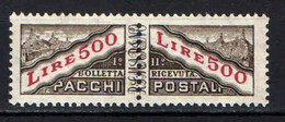 SAN MARINO - 1956 - PACCHI POSTALI - 500 LIRE - FILIGRANA STELLE - MNH - Paquetes Postales