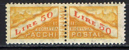 SAN MARINO - 1956 - PACCHI POSTALI - 50 LIRE - FILIGRANA STELLE - MH - Parcel Post Stamps