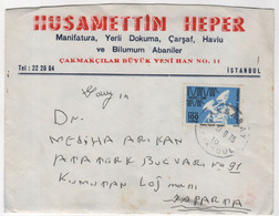 TURKEY,TURKEI,TURQUIE,ISTANBUL TO ISPARTA 1975 COVER - Lettres & Documents