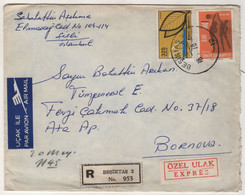 TURKEY,TURKEI,TURQUIE,BESIKTAS  TO BORNOVA 1978 COVER - Storia Postale