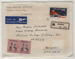 TURKEY,TURKEI,TURQUIE,ISPARTA  TO ANKARA 1972 COVER - Storia Postale