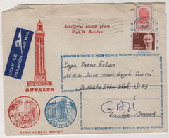 TURKEY,TURKEI,TURQUIE ,ANTALYA  TO ANKARA  1982  COVER - Briefe U. Dokumente