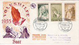 Premier Jour FDC Sarre Saar 1955 Volkshilfe Durer Painting Peinture - FDC