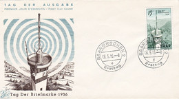Premier Jour FDC Sarre Saar 1956 351 Journée Du Timbre Tag Der Briefmarke - FDC