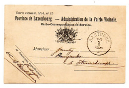 BASTOGNE - STRAINCHAMPS - Voirie Vicinale Modèle N° 15 - Province De Luxembourg - Zonder Portkosten