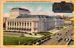 California San Francisco Civic Center War Memorial House San Francisco World Conference Souvenir - San Francisco
