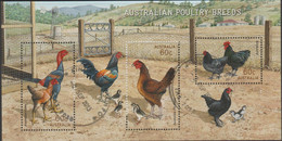 AUSTRALIA - USED 2013 Australian Poultry Breeds, Souvenir Sheet- Fowls - Used Stamps