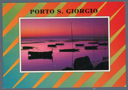 °°° Cartolina - Porto S. Giorgio Barche Viaggiata ( F ) °°° - Ascoli Piceno