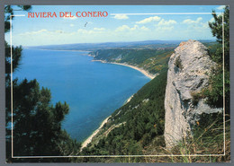 °°° Cartolina - Riviera Del Conero Passo Del Lupo E Spiaggia Sassi Neri Viaggiata ( F ) °°° - Ancona