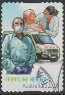 AUSTRALIA - DIE-CUT - USED 2021 $1.10 Frontline Heroes - Ambulance Staff - Oblitérés
