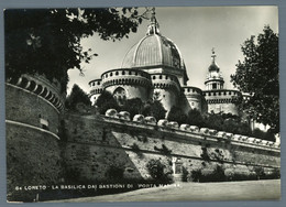 °°° Cartolina - Loreto La Basilica Dai Bastioni Di Porta Marina Viaggiata ( F ) °°° - Ancona