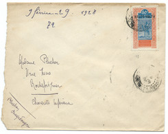 SP COVER ENVELOPPE OUAGADOUGOU  / SURCHARGE HAUTE VOLTA 1928 - Storia Postale