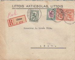 LETTRE. FINLANDE. 1926. RECOMMANDE. LITTOINEN. LITTOIS AKTIEBOLAG - Covers & Documents