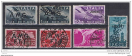 TRIESTE  A:  1947/52  SERVIZI  -  7  VAL. US. -  SASS. VARI - Airmail