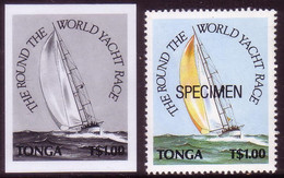 Tonga 1991 Proof + Specimen -  Sailing - Around The World Yacht Race - Tonga (1970-...)