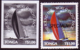 Tonga 1991 Proof + Specimen -  Sailing - Around The World Yacht Race - Tonga (1970-...)