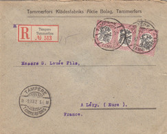 LETTRE. FINLANDE. 1921. RECOMMANDE. TAMPERE. TAMMERFORS KLÄDESFABRIKS AKTIE BOLAG TAMMERFORS - Covers & Documents