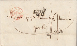Cachet D'entrée Sard. Pont De B. Sur Lettre Albertville 1847 - Entry Postmarks
