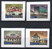 Switzerland  2017. Railway Stations. Architecture. Mint Self-adhesive MNH - Nuevos