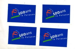 4 Autocollant 100 Ans Potasse Theme Mineur - Stickers