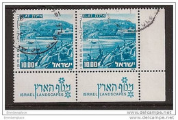 Israel - 1976 Landscapes Pair With Tabs Used  SG 510a - Used Stamps (with Tabs)