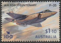 AUSTRALIA - USED 2021 $1.10 R.A.A.F. Centenary - F-35A Lightning II - Aircraft - Gebruikt