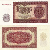 GERMANY, DEM. REP. (DDR)       50 Deutsche Mark       P-20       1955       UNC - 1 Deutsche Mark