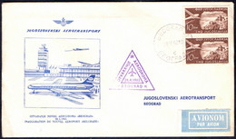 YUGOSLAVIA - OPEN  AIROPORT SURČIN - Edit JAT - FDC -1962 - Luftpost