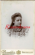 Oude Foto Ancienne Photo Old CDV Portrait Carte De Visite Meisje Young Girl Jeune Fille Child Enfant Devolder Bruxelles - Non Classés