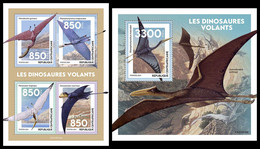 CENTRAL AFRICA 2021 - Pterosaurs, M/S + S/S. Official Issue [CA210510] - Centraal-Afrikaanse Republiek