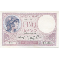 France, 5 Francs, Violet, 1939, 1939-10-19, NEUF, Fayette:4.12, KM:83 - 5 F 1917-1940 ''Violet''