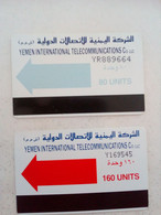 YEMEN 2 CARTES 80U + 160U MAGNETIQUE - Jemen