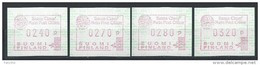 Finlande 1995 Vignettes D'affranchissement Série Neuve Non Cotée Yvert Lape N° ATM 29 PF13 - Timbres De Distributeurs [ATM]