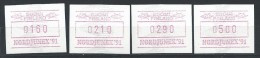 Finlande 1991 Vignettes D'affranchissement Série 12 Neuve Pour Expo Norjunex 91 - Timbres De Distributeurs [ATM]