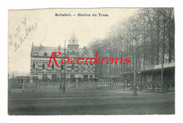 Watermaal-Bosvoorde - Watermael-Boitsfort Station Du Tram 1905 Cafe Restaurant Au Derby Tramways Bruxellois CPA Rare - Watermaal-Bosvoorde - Watermael-Boitsfort