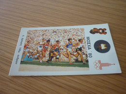 Men's 100 Metres Meters Run Moscow 1980 Olympic Games Old Greek Trading Card - Tarjetas
