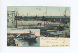 1904 Brazil Postalcard PPC Porto Alegre Docca + Trapiche Da Companhia Fluvial, Mailed To Bethel - Porto Alegre