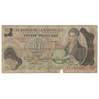 Billet, Colombie, 20 Pesos Oro, 1982, 1982-04-01, KM:409d, B - Kolumbien