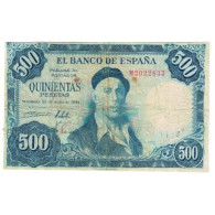 Billet, Espagne, 500 Pesetas, 1954, 1954-07-22, KM:148a, TTB - 500 Peseten