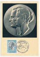 MONACO -  Carte Maximum - 5,00F Couple Princier - Premier Jour - 12/12/1966 - Maximumkaarten