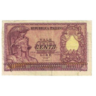 Billet, Italie, 100 Lire, 1951, 1951-12-31, KM:92a, TB - Autres & Non Classés