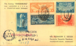 1916/1948, Seven Covers To Germany, Mostly Transatlatik Air Mail Incl. Airship "HINDENBURG" - Altri & Non Classificati