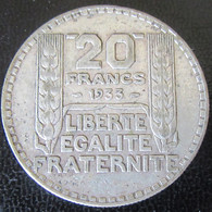 France - Monnaie 20 Francs Turin 1933 En Argent - L. 20 Franchi