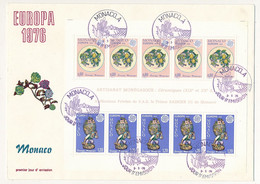 MONACO => Env. FDC Grand Format - Bloc Europa 1976 - Artisanat Monégasque (Céramiques) - 3/5/1976 - FDC