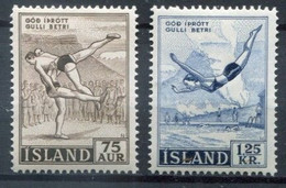 Island Iceland Mi# 298-9 Postfrisch/MNH - Diving, Wrestling - Neufs