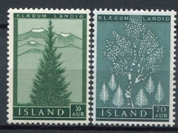 Island Iceland Mi# 320-1 Postfrisch/MNH - Flora, Forestry - Neufs
