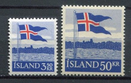 Island Iceland Mi# 327-8 Postfrisch/MNH - Flag - Neufs